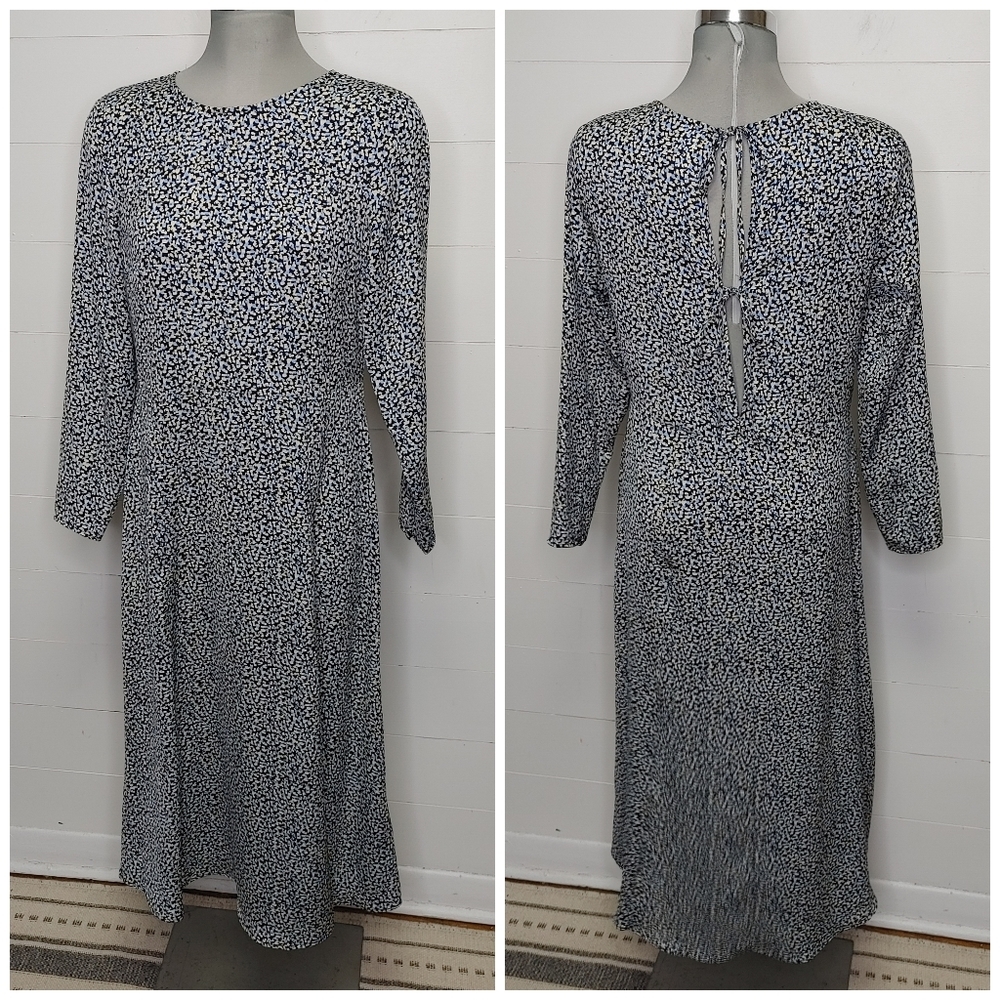 H&M patterned tie back midi dress S - Picture 2 of 13